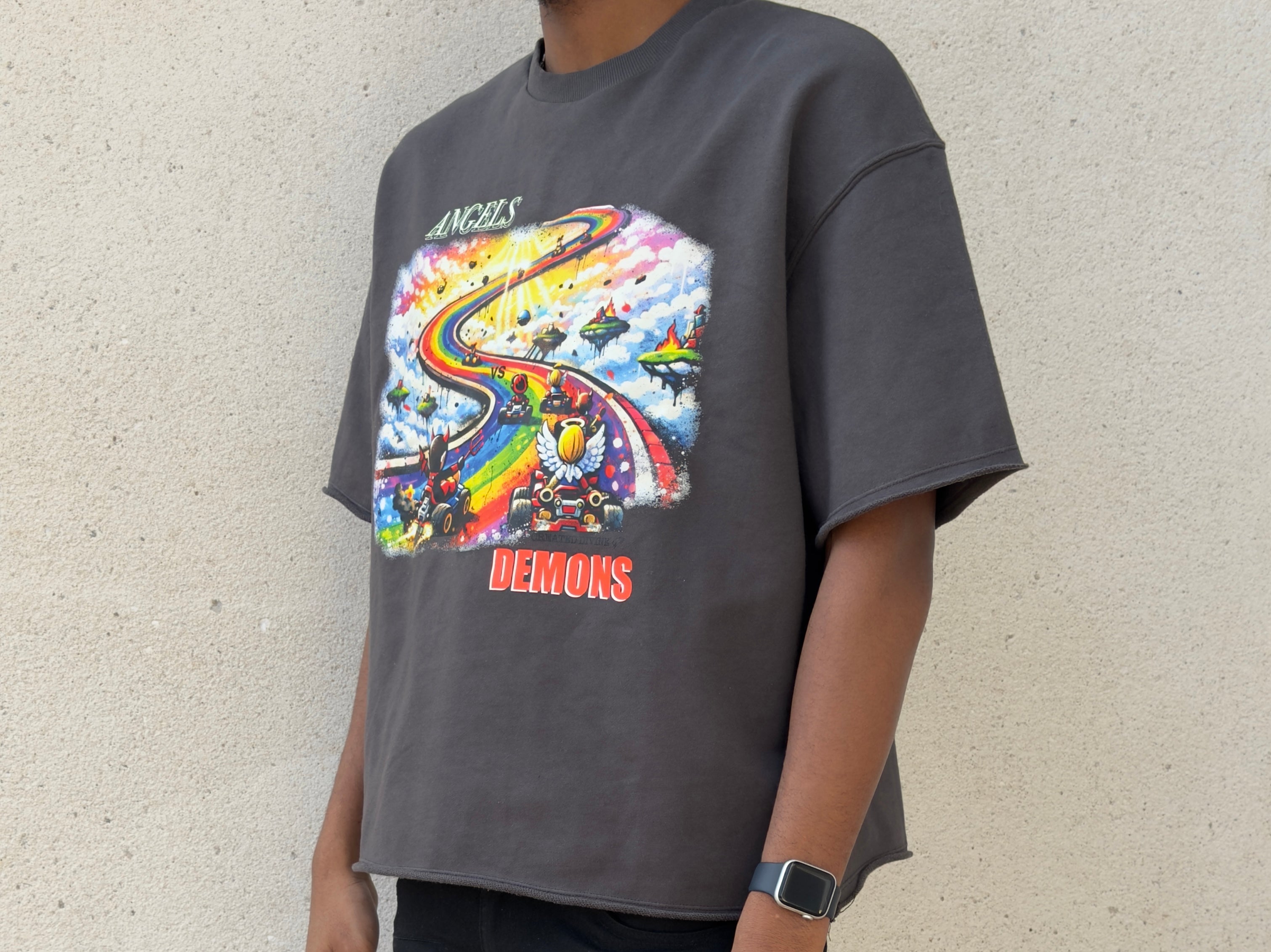 Angels Vs Demons Heavyweight Oversized Tee