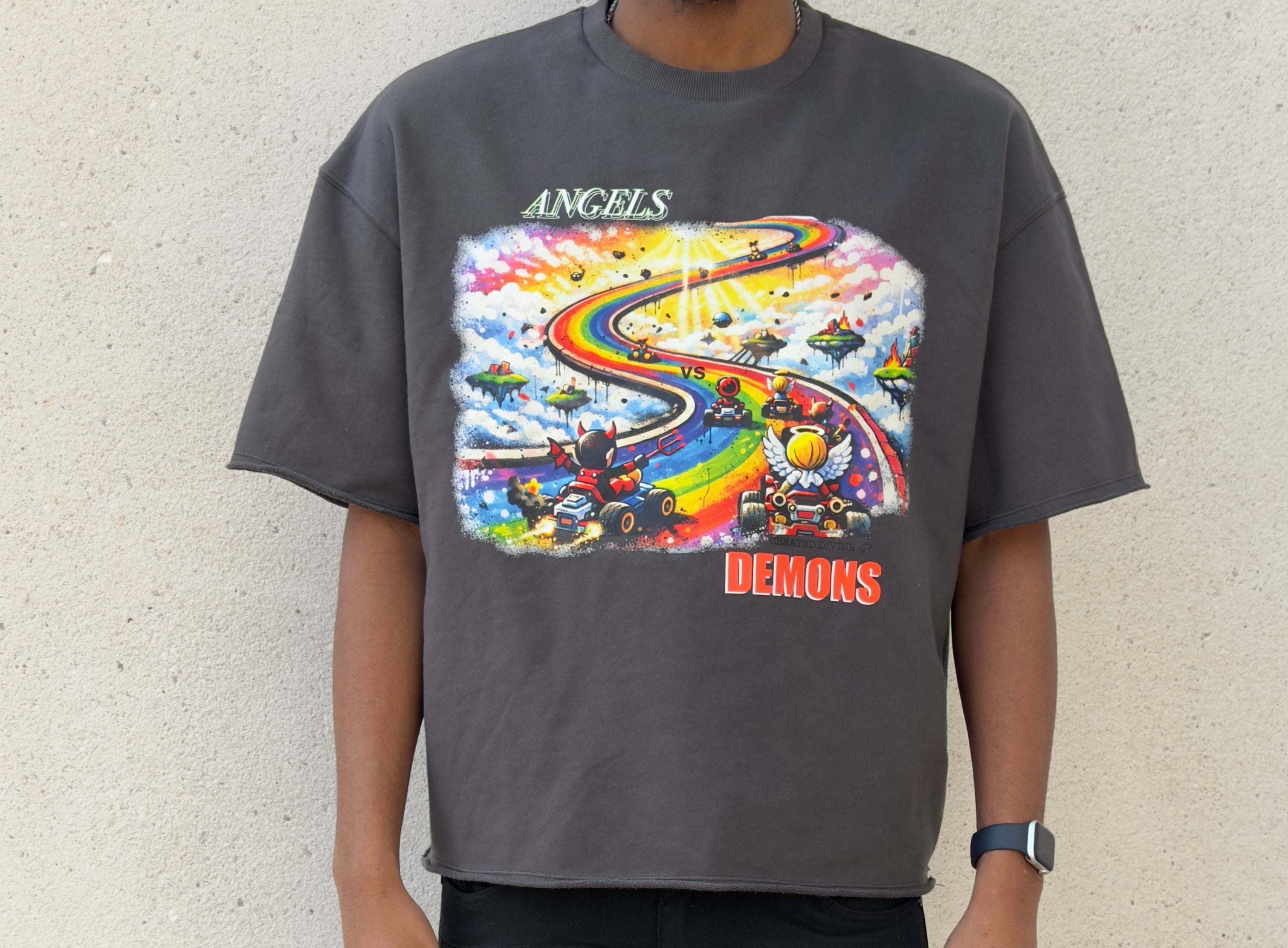 Angels Vs Demons Heavyweight Oversized Tee
